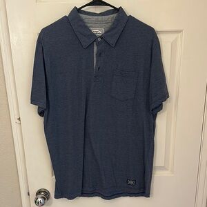 Dark Blue Polo Shirt with Short Sleeves and Soft Fabric
